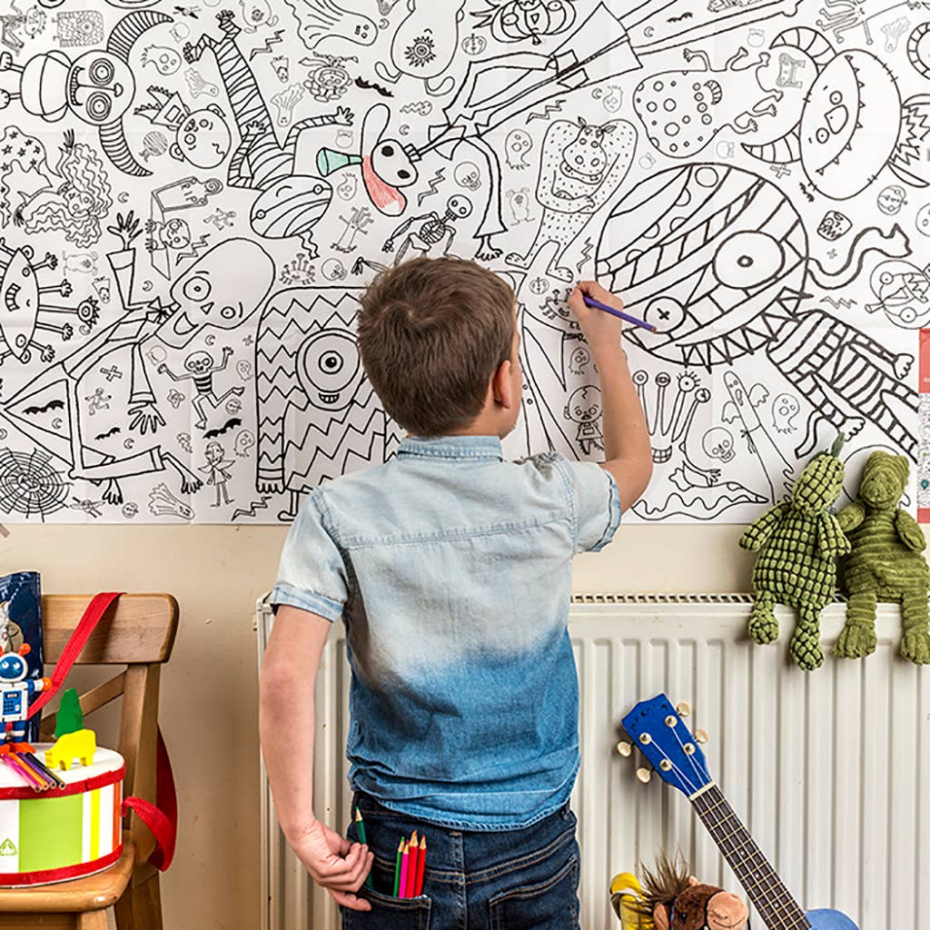 Giant Poster Tablecloth - Monsters and Ghosts