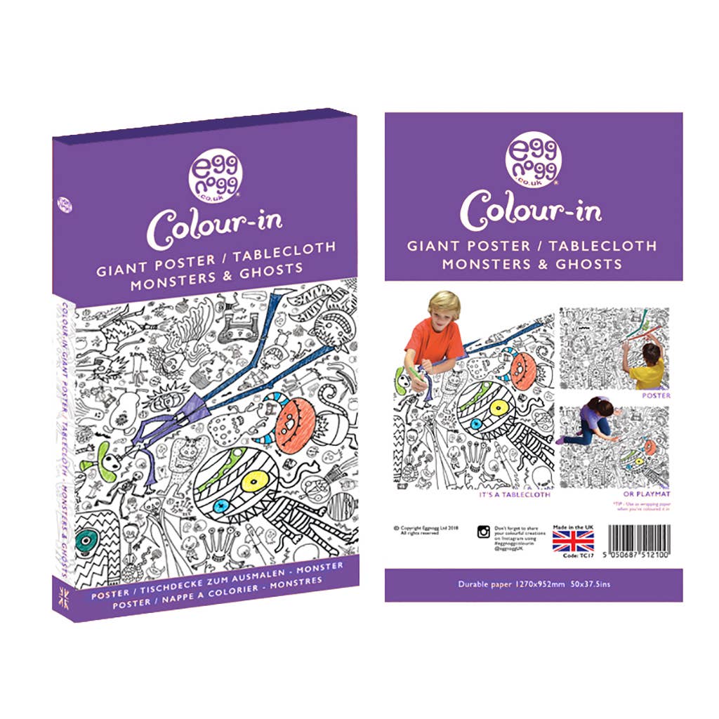 Giant Poster Tablecloth - Monsters and Ghosts