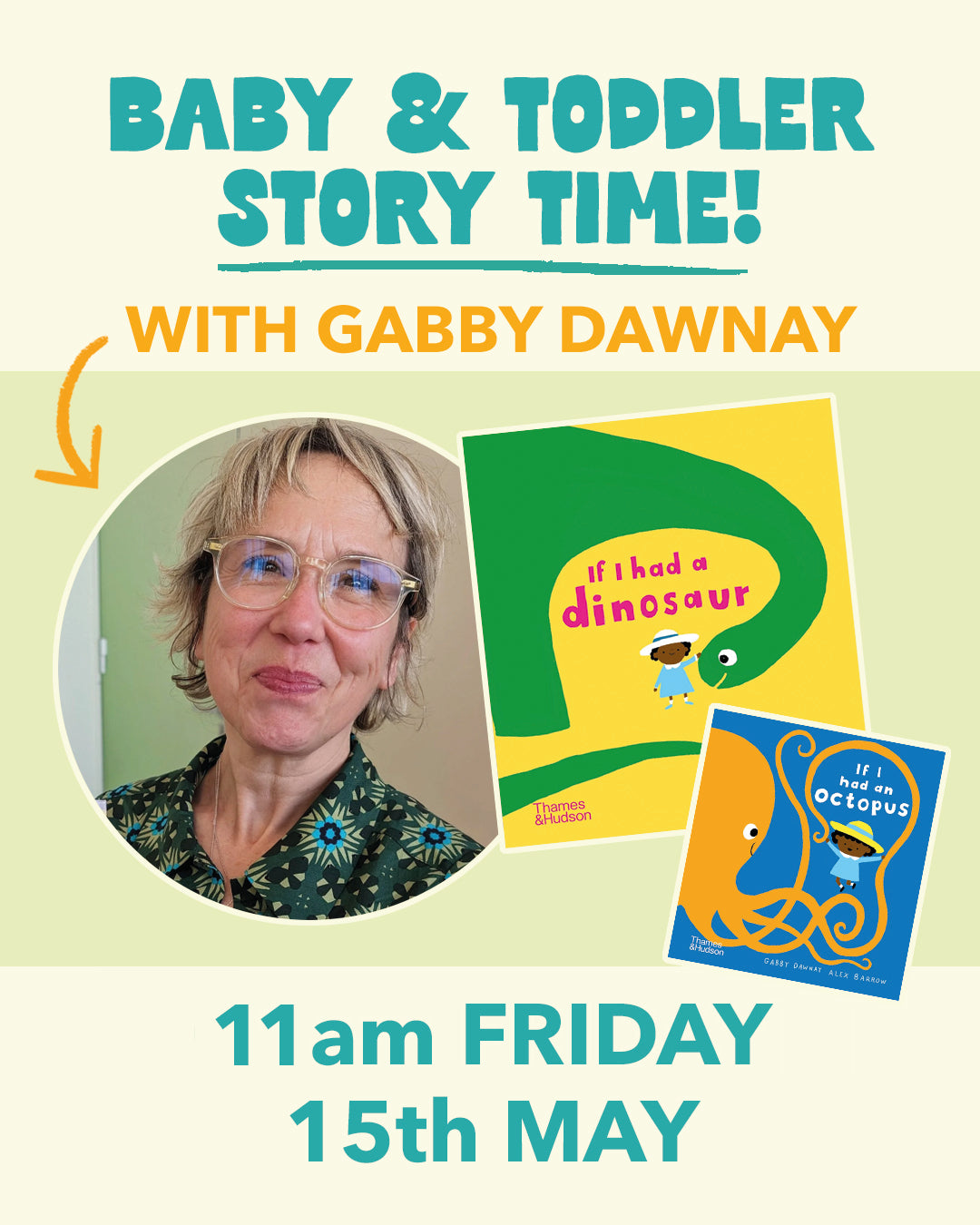Baby & Toddler Story time withGABBY DAWNAY- 15/05/26