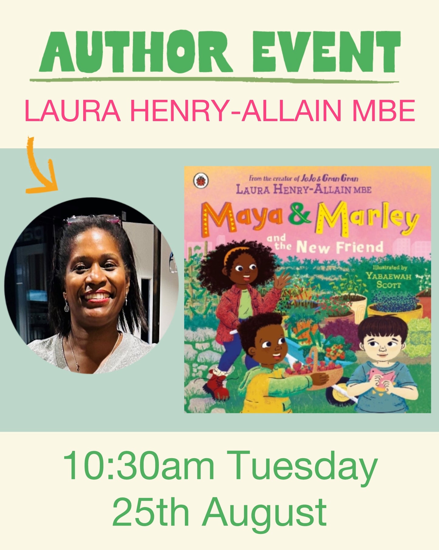 Author event with LAURA HENRY-ALLAIN MBE - 25/08/26