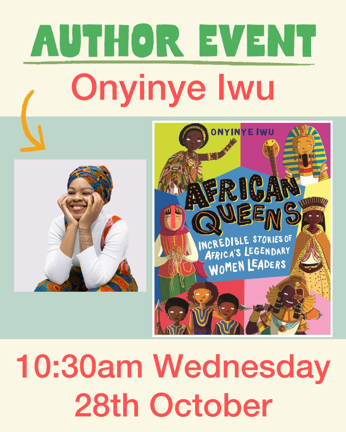 Author event with ONYINYE IWU - 28/10/26