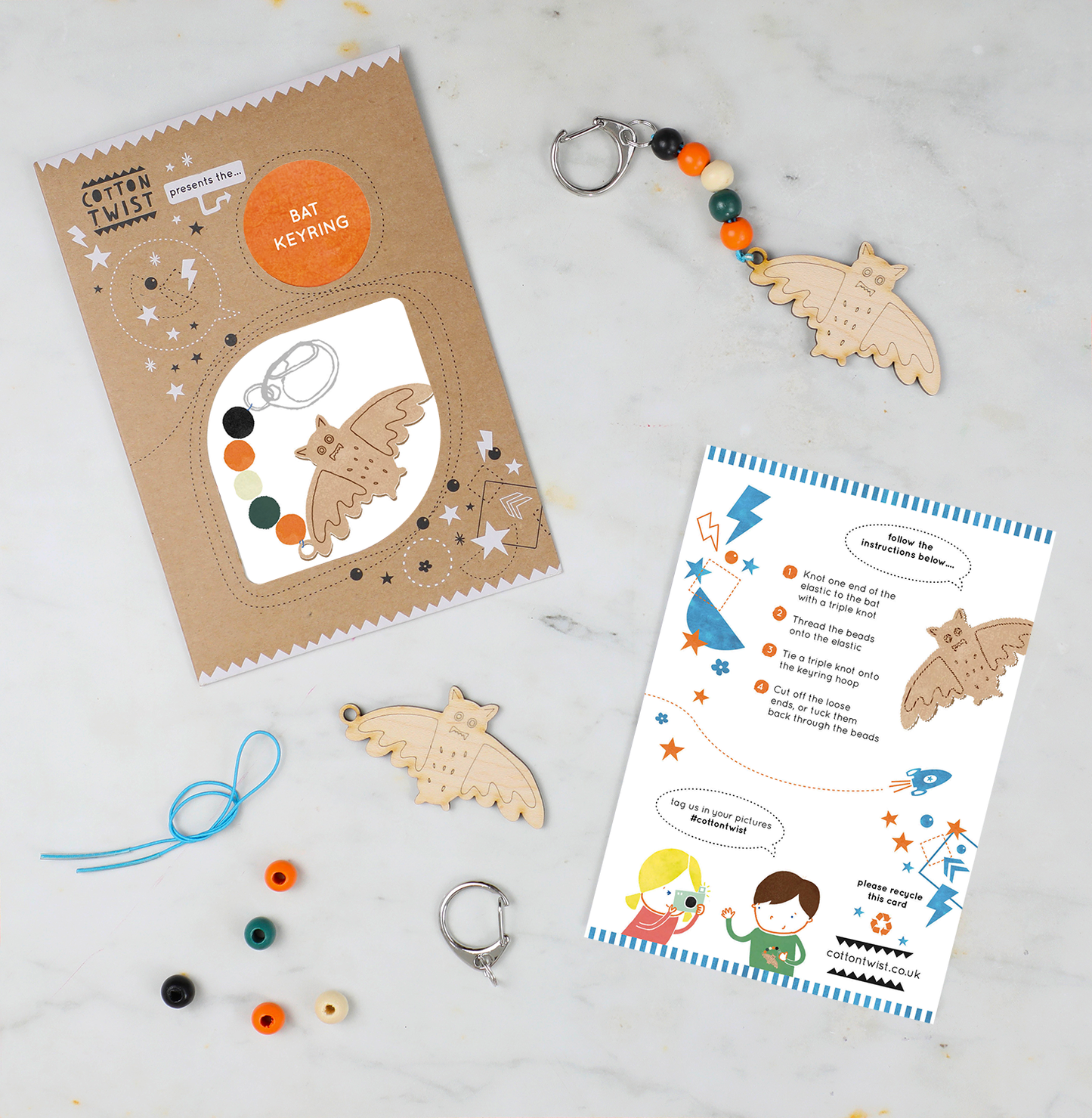 Make Your Own Halloween Bat Keyring