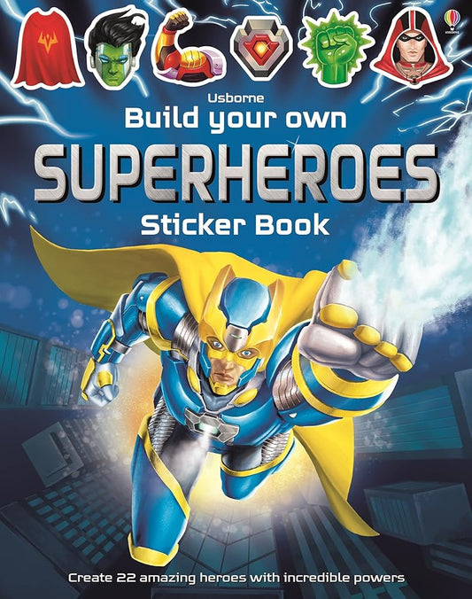 Build Your Own Superheroes Sticker Book cover image
