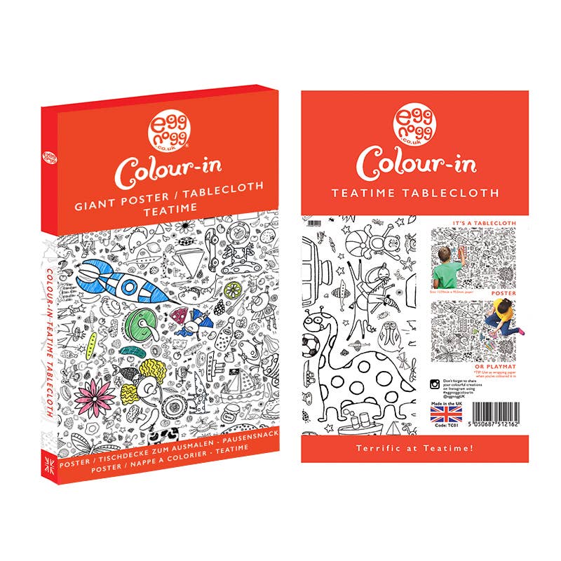 Colour-in Giant Poster / Tablecloth – Teatime