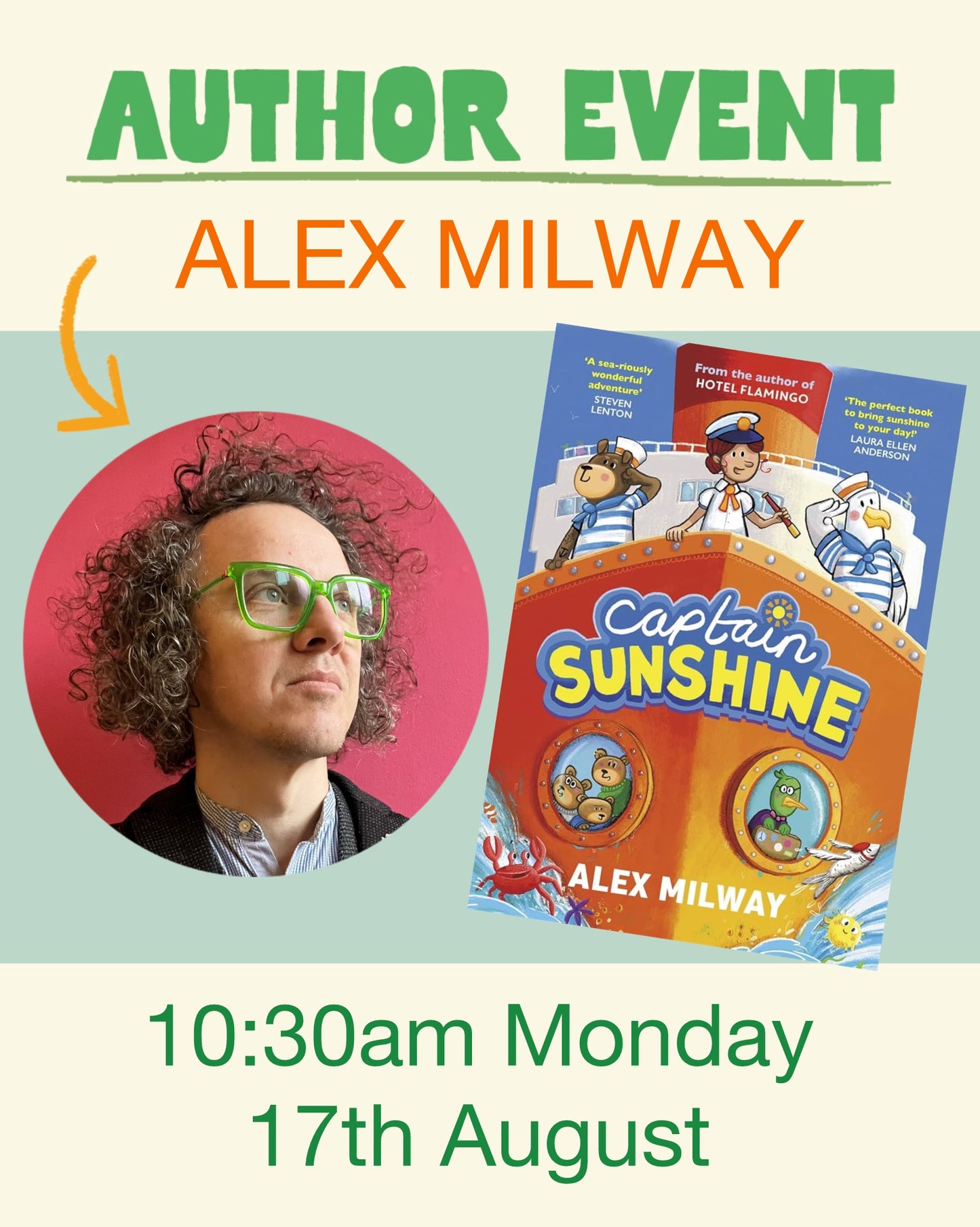 Author Event with ALEX MILWAY 17/08/26