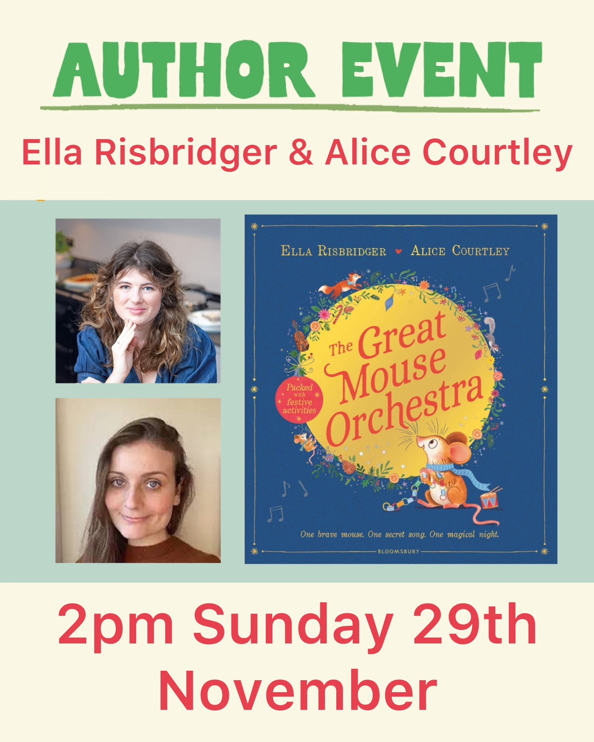 Author & Illustrator event with ELLA RISBRIDGER & ALICE COURTLEY - 29/11/26