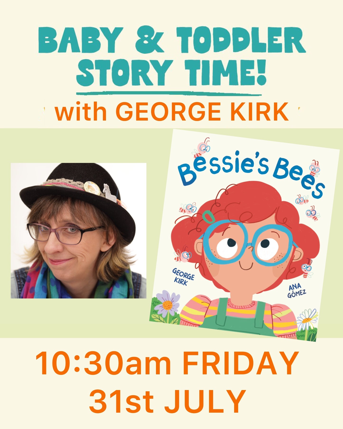 Baby & Toddler Story time with GEORGE KIRK - 31/07/26